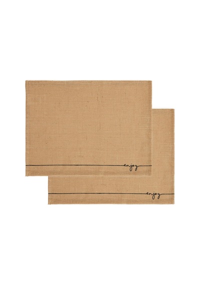 Amerikan Servis El Yapımı Pamuklu Natural Jüt Örme Düz Yuvarlak Supla 37x37cm Çok Renkli