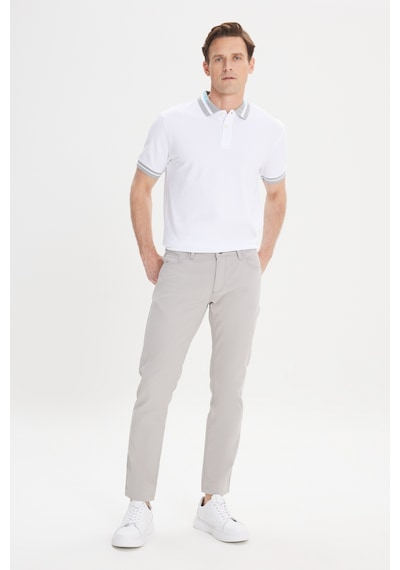 AC&Co / Altınyıldız Classics Erkek Tas Slim Fit Dar Kesim 5 Cep Armürlü Esnek Pantolon Tas
