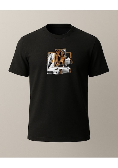 350z Baskılı T-shirt Siyah