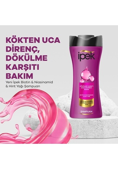 İpek Biotin & Niacinamide & Hint Yağı Zayıf Ve Saçlar İçin Şampu PKT.IPEK.014