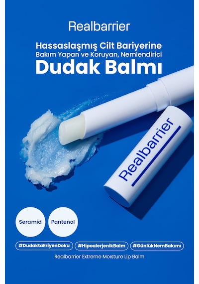 Hassas Cilt Bariyerine Bakım Yapan Nemlendirici Dudak Balmı Realbarrıer Extreme Moisture Lip Balm