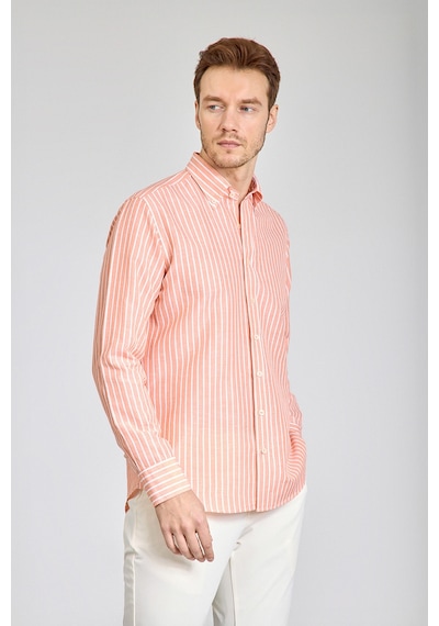 Bisse Regular Fit Uzun Kollu Turuncu Erkek Gömlek Gmktn250002 D64 Turuncu
