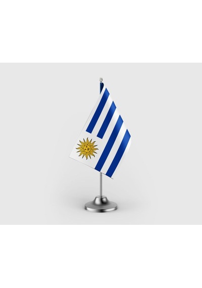 Uruguay Tekli Saten Masa Bayrağı Seti Diğer