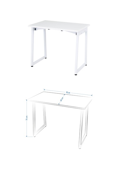 Vilinze Biga Çalışma Ofis Masası Ve Deniz Çalışma Ofis Sandalyesi Set - 60x90 Cm Gri