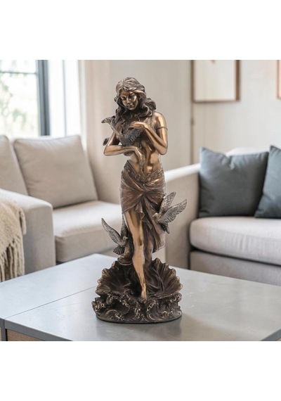 Dekoratif Afrodit Figürü Veronese Biblo Mitolojik Tema Şık Salon Dekoru Poliresin Dekoratif Obje 11x9,5x28 Cm Diğer