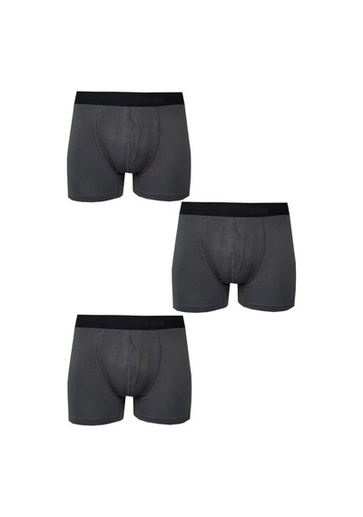 3Lü Erkek Likralı Modal Boxer Düz Pamuklu