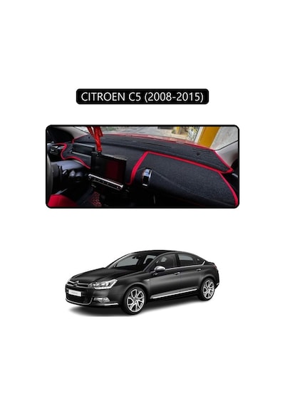 Cıtroen C5 2008-2015torpido Koruma Halısı Siyah Kenar