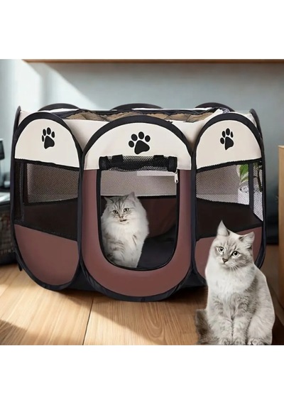 Kahverengi Kedi Doğum Çadırı Evcil Hayvan Kafesi Kedi Oyun Alanı Köpek Çadırı Köpek Evi Kedi Evi