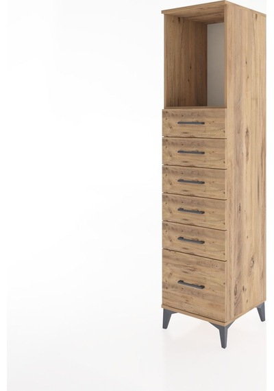 Hyperion Dolap Tek Raflı 6 Çekmeceli 44x44x182 Çam-çam Çam Hyperion Dolap Tek Raflı 6 Çekmeceli 44x44x182 Çam-çam Çam