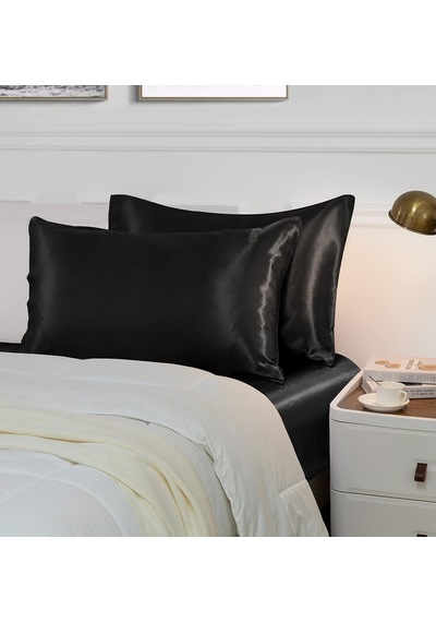 Lexroo Ipeksi Saten 50x70 Cm Yastık Kılıfı 2 Adet, Kıvırcık Saçlar,dalgalı Ve Düz Saçlar Çok Renkli