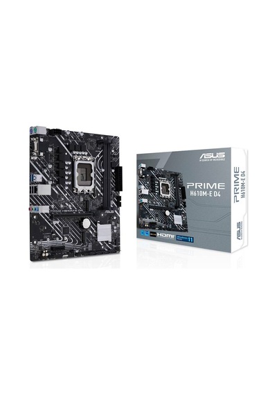 Asus Prıme H610m-e D4-csm, 2xddr4, 2x M.2, D-sub, Hdmı, Dp, 12-13.14.nesil, Lga1700 Soket, Anakart 82068270