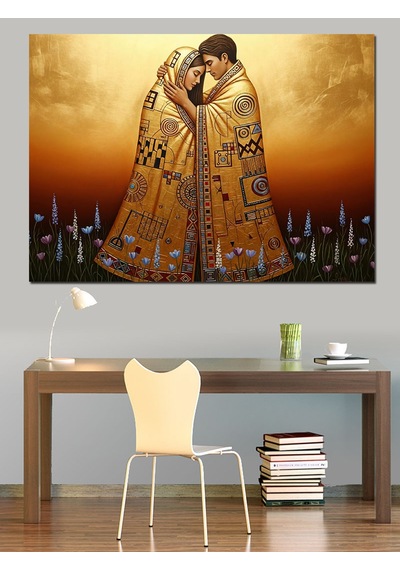 Klimt Temalı Tablo Dekoratif Kanvas - Mdf Ahşap Tablo