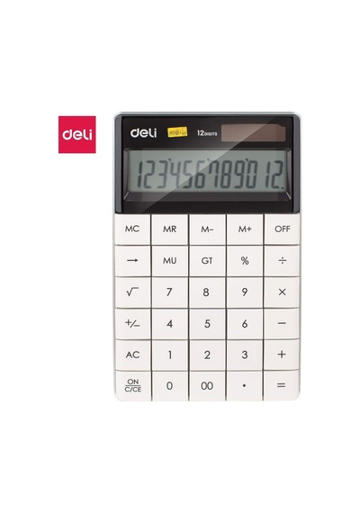 Hesap Makinesi 12 Digit Beyaz Çok Renkli