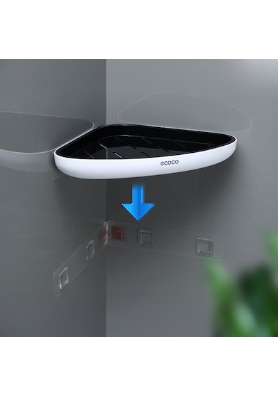 Ecoco Yapışkanlı İkili 2adet Köşe Banyo Ve Mutfak Düzenleyici Beyaz