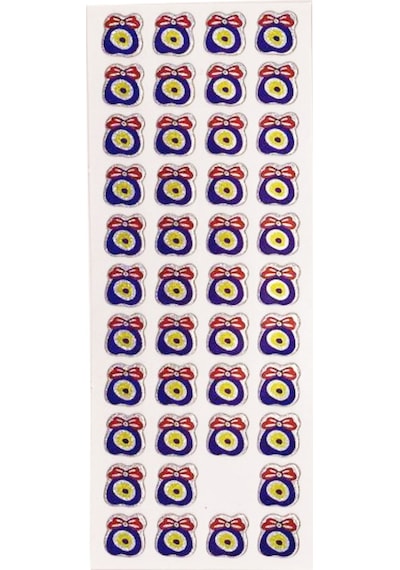 Sticker Kabartmalı Stiker Defter, Planlayıcı Etiket Nazar Boncuğu Cb374 16x7 Cm
