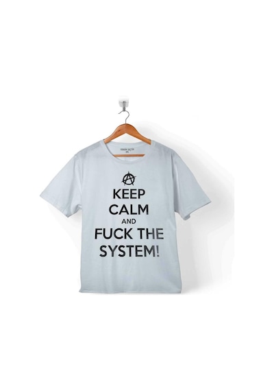 Keep Calm And F.ck The System Lanet Sistem Çocuk Tişört 001