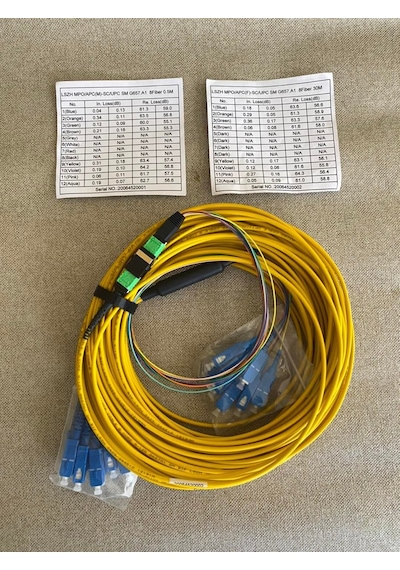 Mpo/Apc - Sc/Upc Sm G657.A1 Fiber Optik Kablo 30Metre A2