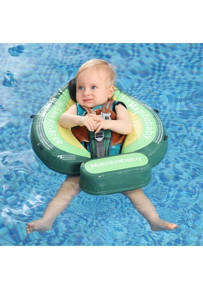 Mambobaby Yüzme Simidi - Avokado, Emniyetli, Gölgelikli Ve Ayak Destekli