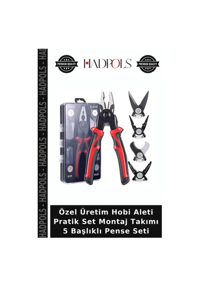 Özel Üretim Hobi Aleti Pratik Set Montaj Takımı 5 Başlıklı Pense Seti