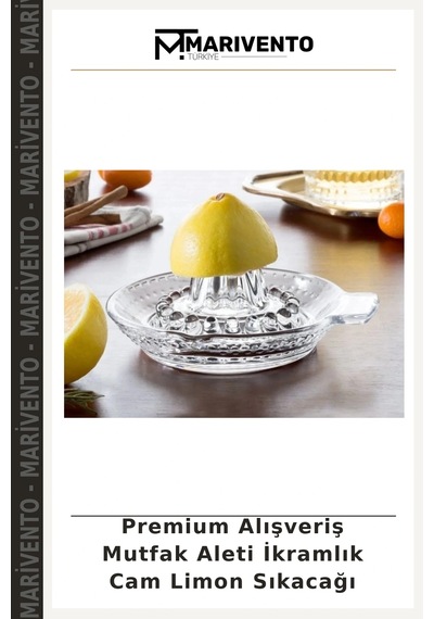Premium Alışveriş Mutfak Aleti İkramlık Cam Limon Sıkacağı Çok Renkli