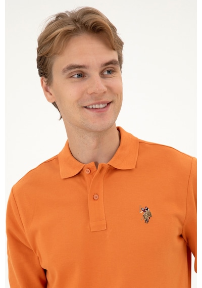 U.S. Polo Assn. Erkek Regular Fit Polo Yaka Bakır Basic Sweatshirt 50313772-VR182