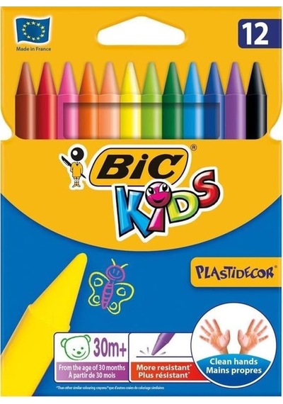 Bic Silinebilir Pastel Boya 12 Li Kutu Çok Renkli
