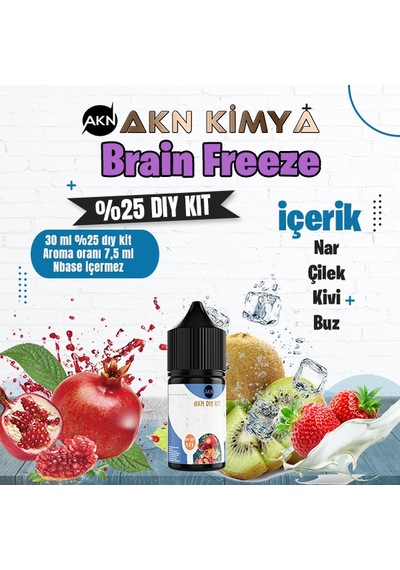 Brain Freeze Naked Yoğun Dıy Kit Nar Çilek Kivi Buz Gıda Aroması %25 Oranda Aroma İçerir Hazır Değildir 30 Ml
