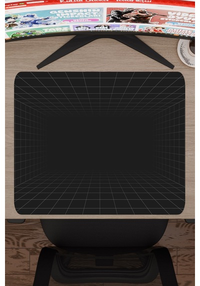 Vaporwave Grid Kaymaz Dikişli Kauçuk Oyuncu Mousepad V1 - 48x40 Xl Gaming Mouse Pad Fare Altlığı