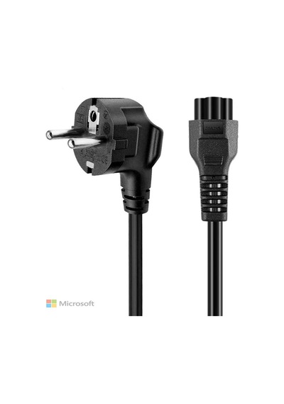 Microsoft Notebook Adaptör Güç Kablosu 1.2 Mt Yonca Power Kablo Laptop Bilgisayar Kablosu Siyah