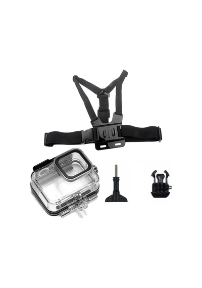 Gopro Hero 8 Housing Kafa Bandı Ve Göğüs Kemeri 5 Parça Set Go208