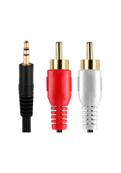 3.5 Mm Stereo Erkek To 2x Rca Erkek Audio Ses Kablosu 1.5m