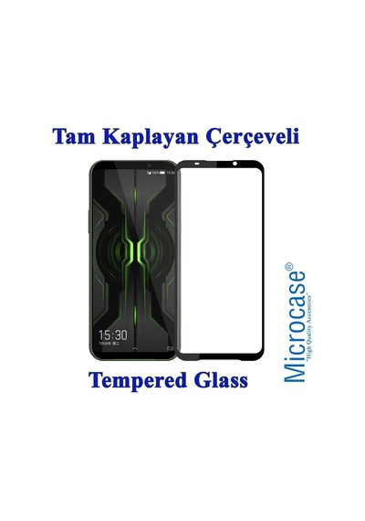 Xiaomi Black Shark 2 Pro Tam Kaplayan Çerçeveli Temper Cam Siyah