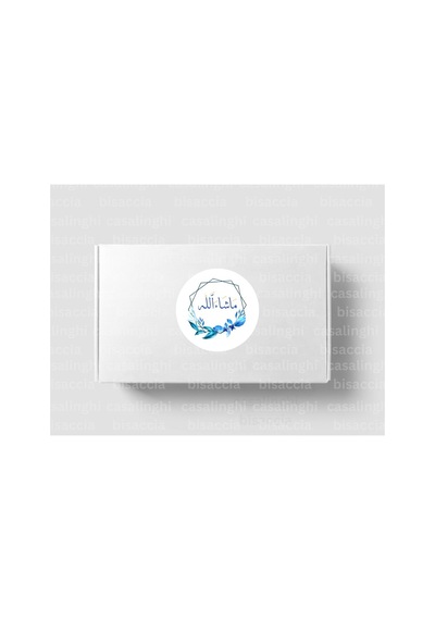 Arapça Mashallah Etiketi Yuvarlak Mat Sticker Maşallah Nazar Değmesin Bebek Mevlidi 3 Cm 95 Adet Çok Renkli