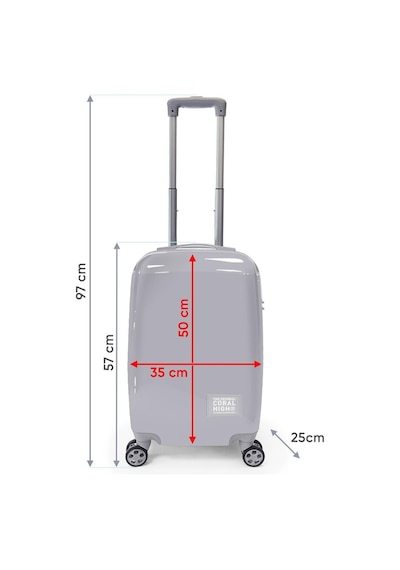 Coral High Sarı Kırmızı 5 Yıldız Aslan Taraftar Desenli Kabin Boy Valiz 50cm 16563 Çok Renkli