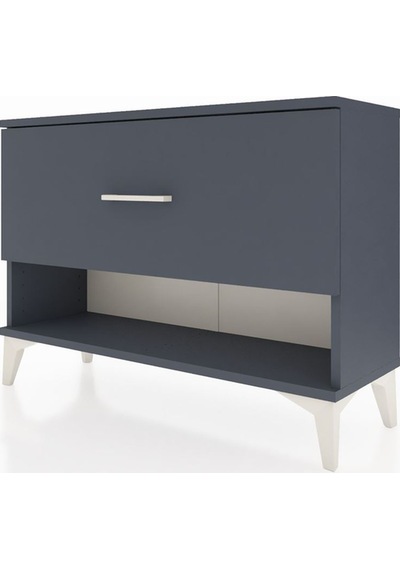 Arges Şifonyer Tek Çekmeceli 88x30x64 Antrasit-antrasit Antrasit
