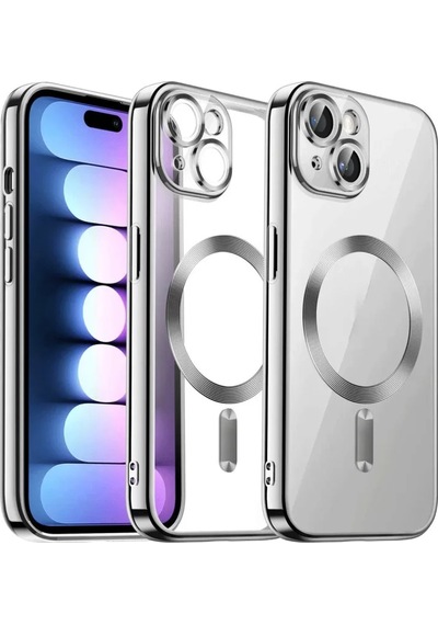 Newface Apple İphone 15 Kılıf Kross Magneticsafe Kapak - Gümüş
