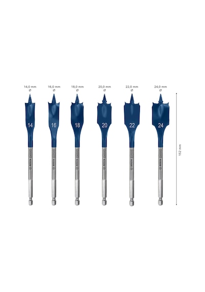 Bosch 14-24 Mm 6 Lı Expert Yaprak Matkap Ucu Seti 2608900332