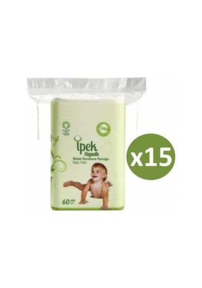 Ipek Çocuk Ipek Organik Bebek Temizleme Pamuğu X 15 Paket