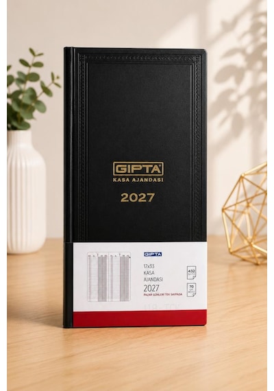 Gıpta 2027 17x33 Cm Kasa Ajandası 118-tck Siyah