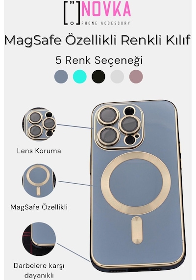 Apple Uyumlu iPhone 11 Magsafe Özellikli Lens Korumalı Lazerli Renkli Kılıf Pudra Pembe