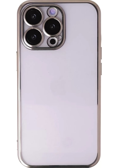 Newface Apple İphone 13 Pro Kılıf Razer Lensli Silikon - Gold