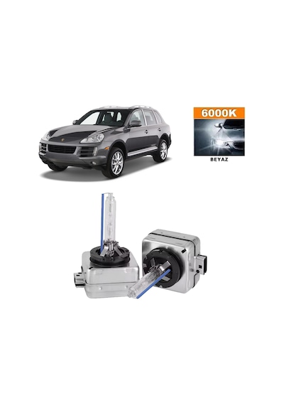 Porsche Cayenne 2002-2010 D1s / D1r 6000k Beyaz Hıd Xenon Ampul 2 Adet