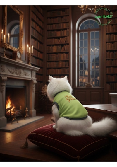 Yeşil The Patron Yazılı Kedi Ve Köpek Kıyafeti Tişörtü Elbisesi Medium/m/beden 2