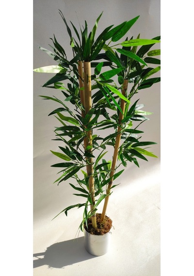 Rüzgar Yapay Çiçekçilik 1 Metre 3 Lü Bambu Yeşil