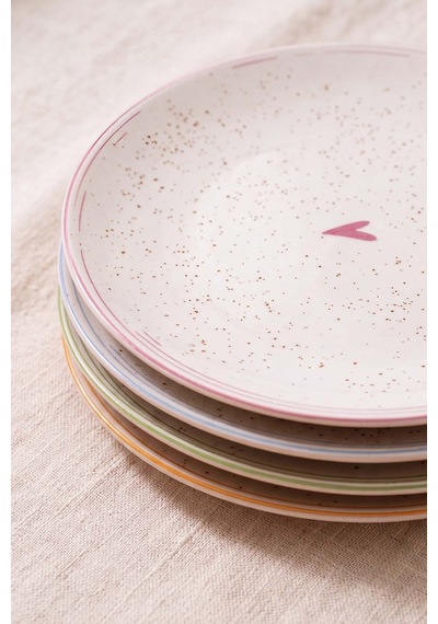 Livia Ege 4'lü Pasta & Sunum Tabağı 20 Cm Çok Renkli