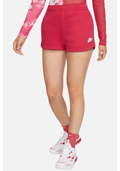 Nike Sportswear Essential Fleece Women's Short Kadın Pamuklu Şort Kırmızı Kırmızı