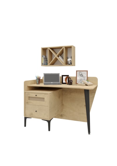 Trio Wood Ders Çalışma Masası %100mdf Lefkas Meşe