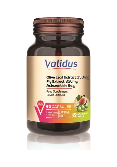 Olive Leaf Extract 350 Mg + Fig Extract 350 Mg + Astaxanthin 5 Mg 60 Capsules