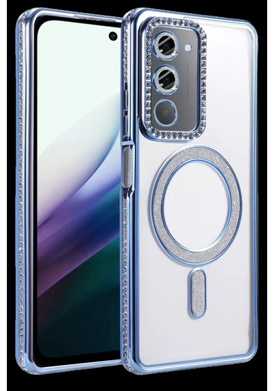 Xiaomi Redmi 15 4g Joke Simli Magneticsafe Kılıf - Mavi