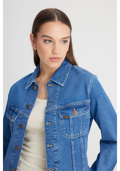 Regular Fit Normal Kesim Açık Mavi Jean Kot Ceket LV49205322G35 Çok Renkli